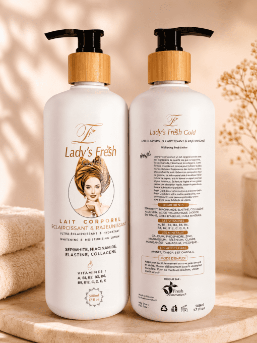 LADY'S FRESH DIAMOND – Lait Corporel Éclaircissant & Hydratant 