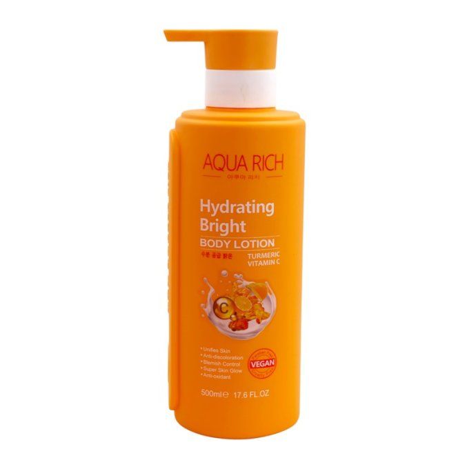 Aqua Rich Vitamin C & Turmeric Brightening Body Lotion – Lait Corps Hydratant Éclat
