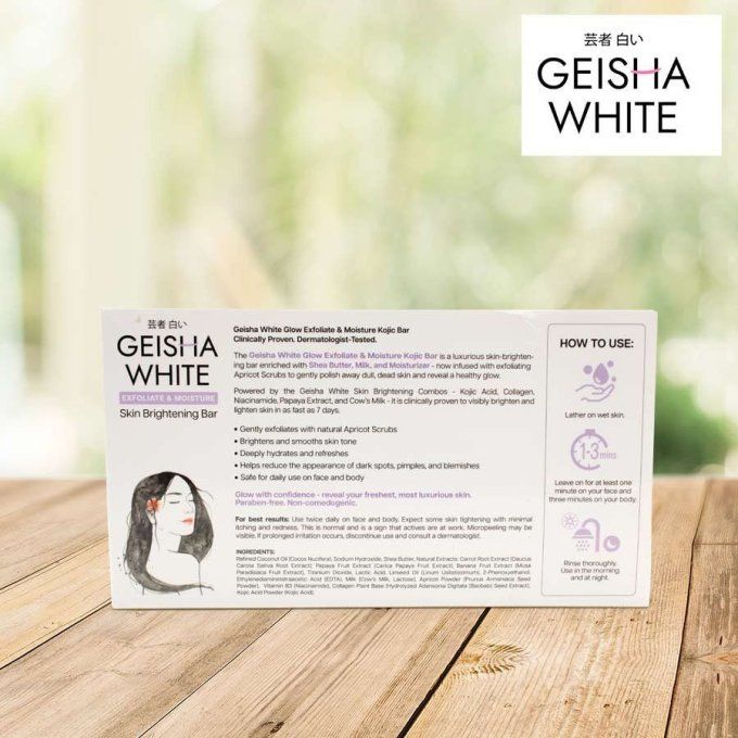 Geisha White Glow Savon Exfoliant Kojic 3x65g