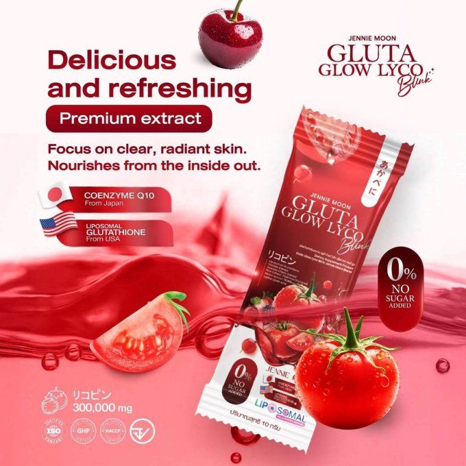 Jennie Moon Gluta Glow Lyco Blink / Drink – 30 sachets
