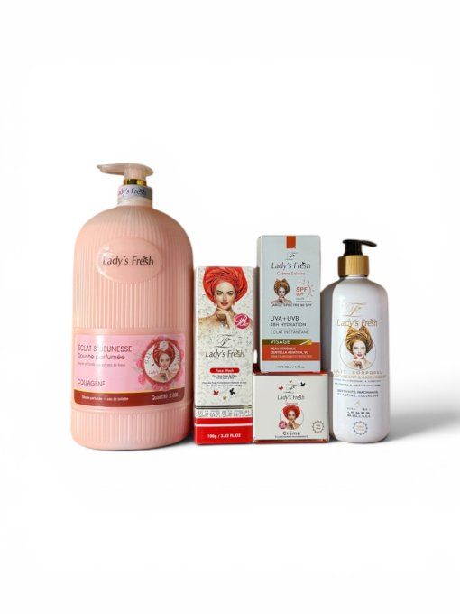 Routine Complète Lady’s Fresh Éclat  Jeunesse – 5 Soins Visage et Corps