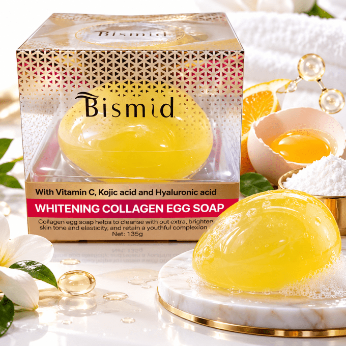 Bismid Whitening Collagen Egg Soap 